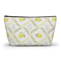 Lemon Tile Accessory Pouch w T-bottom in Yellow